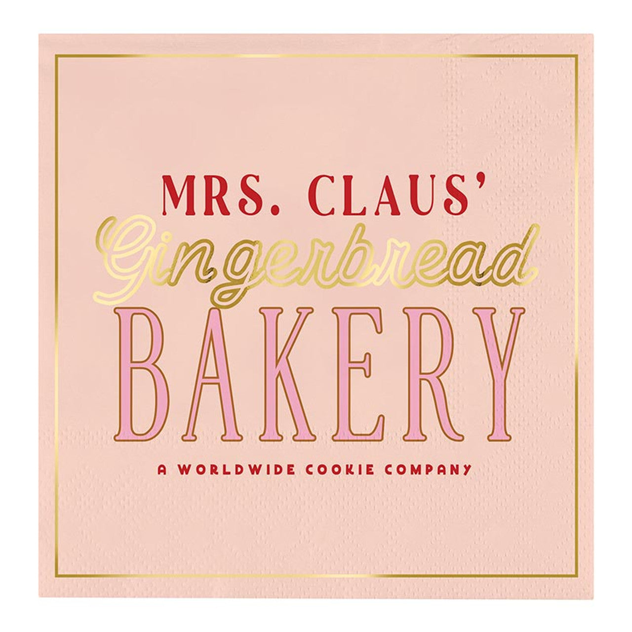 Foil Napkins, Mrs. Clause