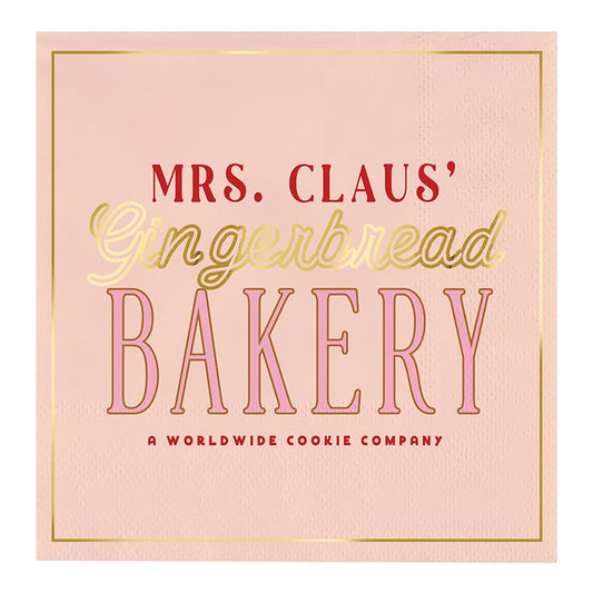 Foil Napkins, Mrs. Clause