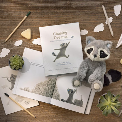 Chasing Dreams Book W/ Plushy Raccoon