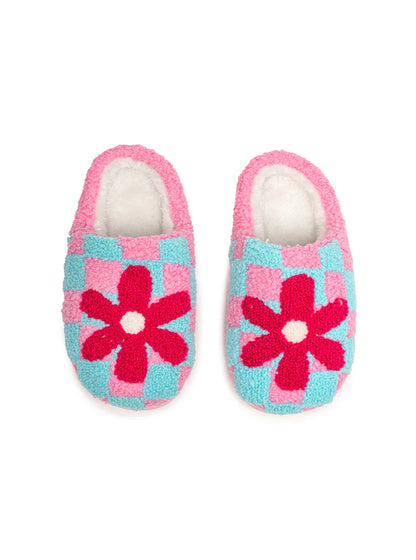 Kids Retro Flower Slippers, Little Kid