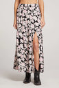 Carli Maxi Skirt, Black Lavender Petals