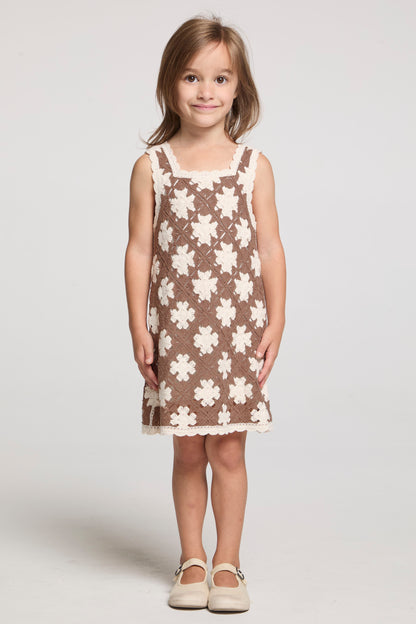 Girl's Bettie Mini Dress - Mocha