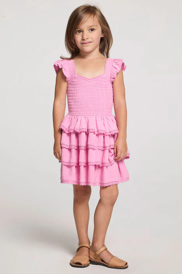 Kid's Cherie Mini Dress - Pale Pink