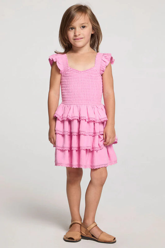Kid's Cherie Mini Dress - Pale Pink