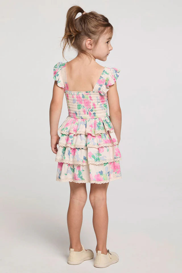 Kid's Cherie Mini Dress - Vanilla Floral