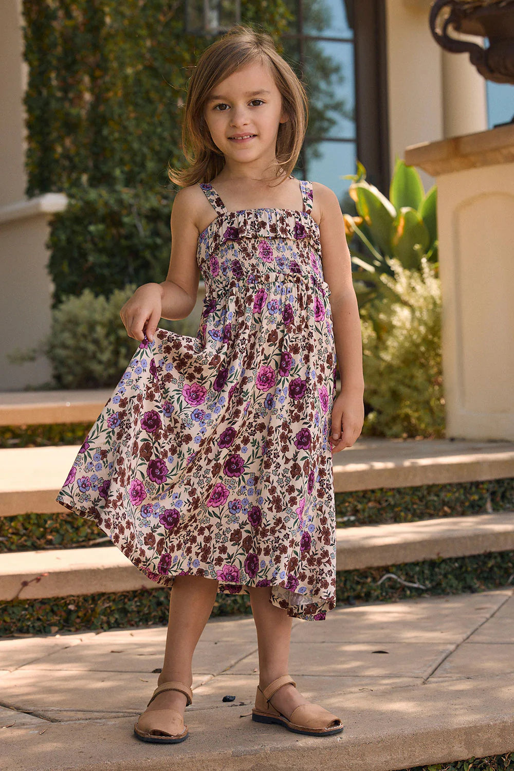 Girl's Valorie Midi Dress - Multi