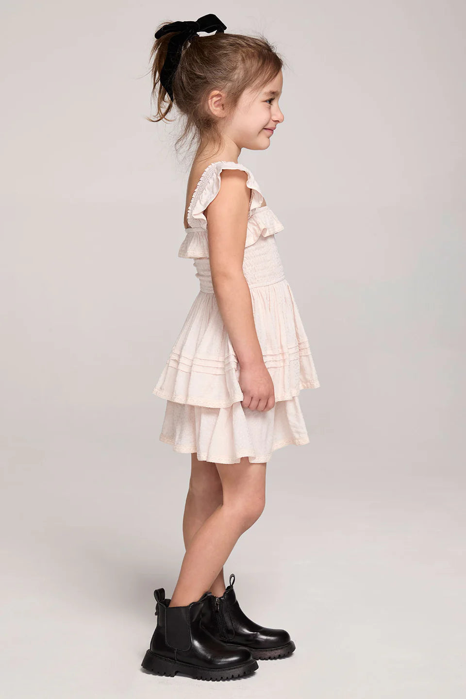 Girl's Norah Mini Dress, Ivory
