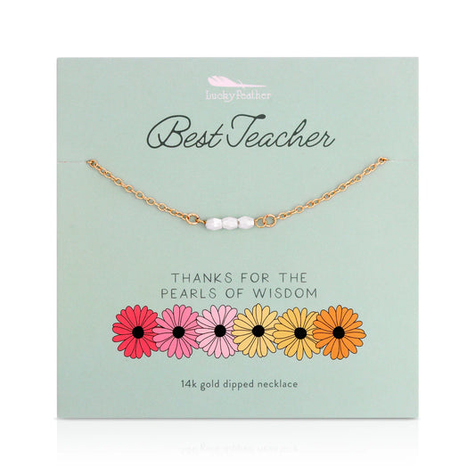 Teacher Necklace, Pearls of Wisdom
