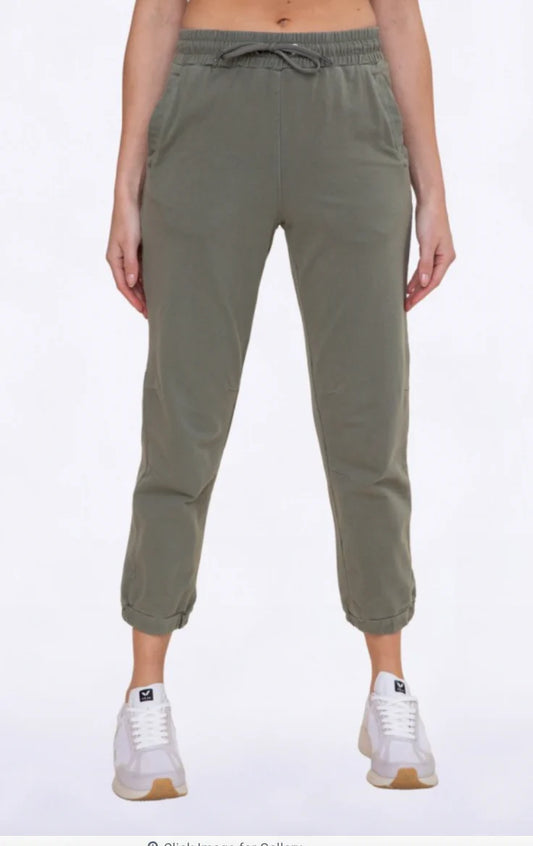 Swoop Twill Joggers, Army Green