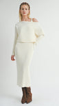 Gabi Sweater Top & Dress Set Natural