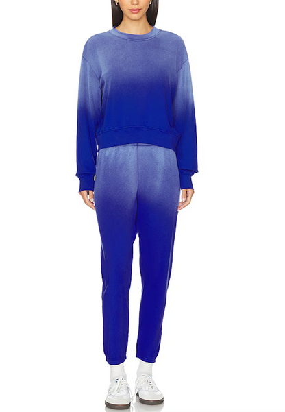 Exon Crewneck Pullover & Nate Pant Set Faded Blue