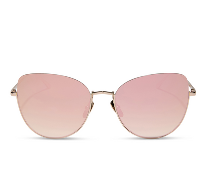 Kinsley Sunglasses, Champagne + Taupe Mirror