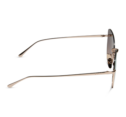 Kinsley Sunglasses, Champagne + Taupe Mirror