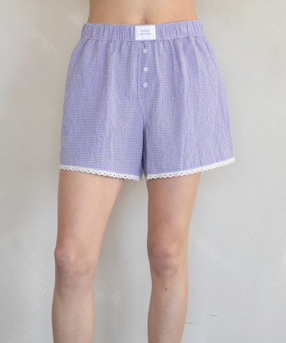 Lace Gingham Boxer Short