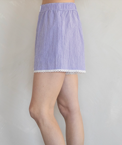 Lace Gingham Boxer Short