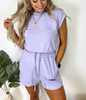 Cotton Slub Open Back Top & Short Set