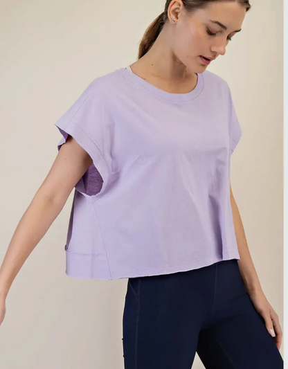Cotton Slub Open Back Top & Short Set