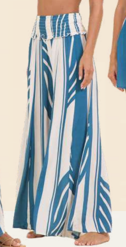 O-Ring Crop Top and Wide Leg Pant Set