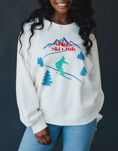 White Apres Ski Club Sweatshirt