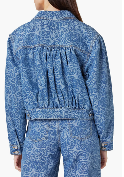 Crop Floral Trucker Jacket