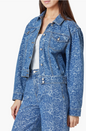 Crop Floral Trucker Jacket