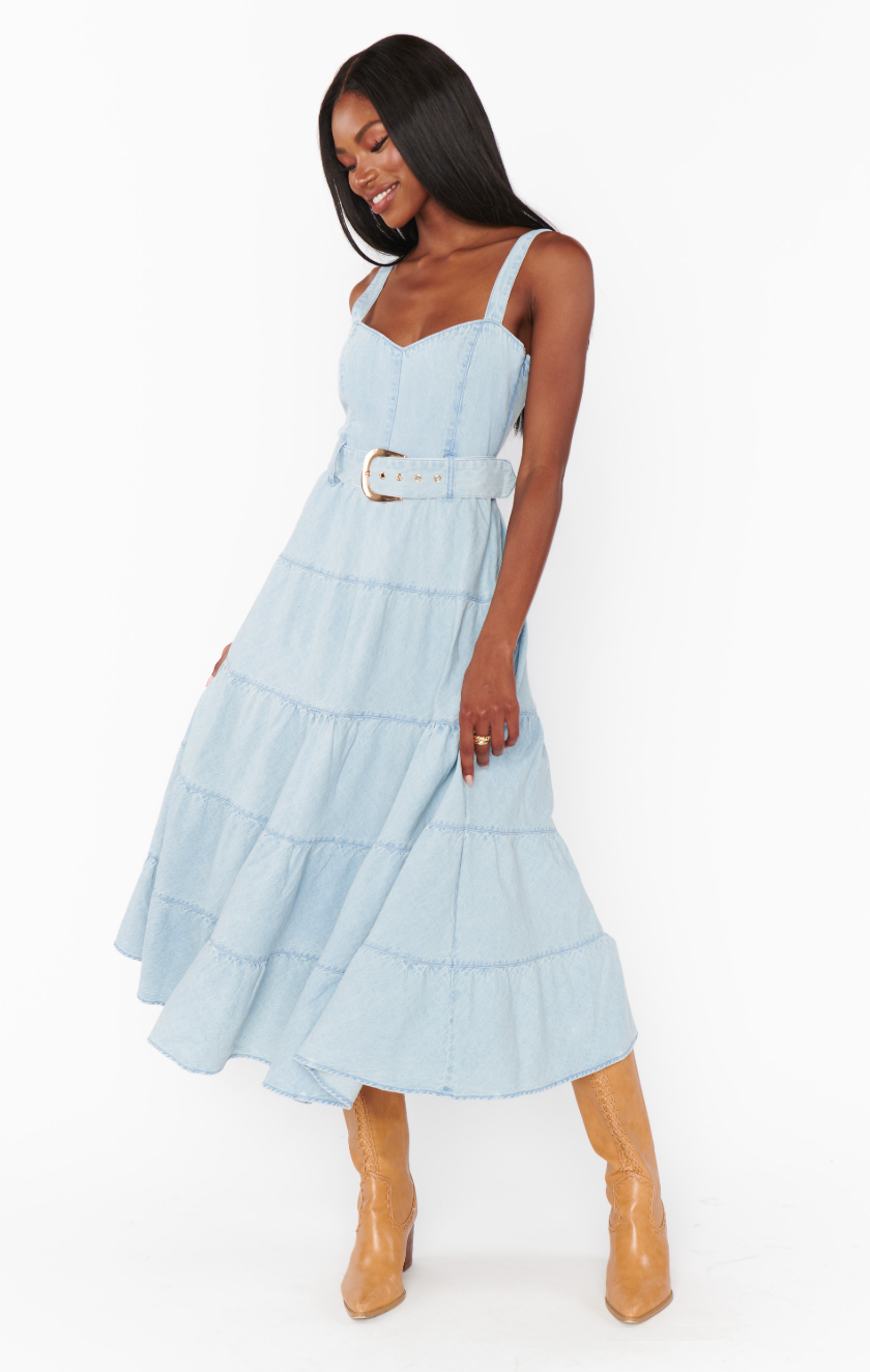 Lainey Midi Dress, Dew Drop