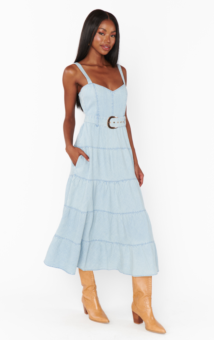 Lainey Midi Dress, Dew Drop