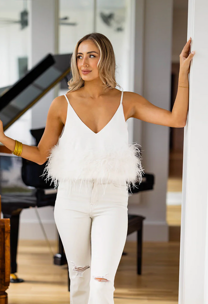 Reno Feather Top White