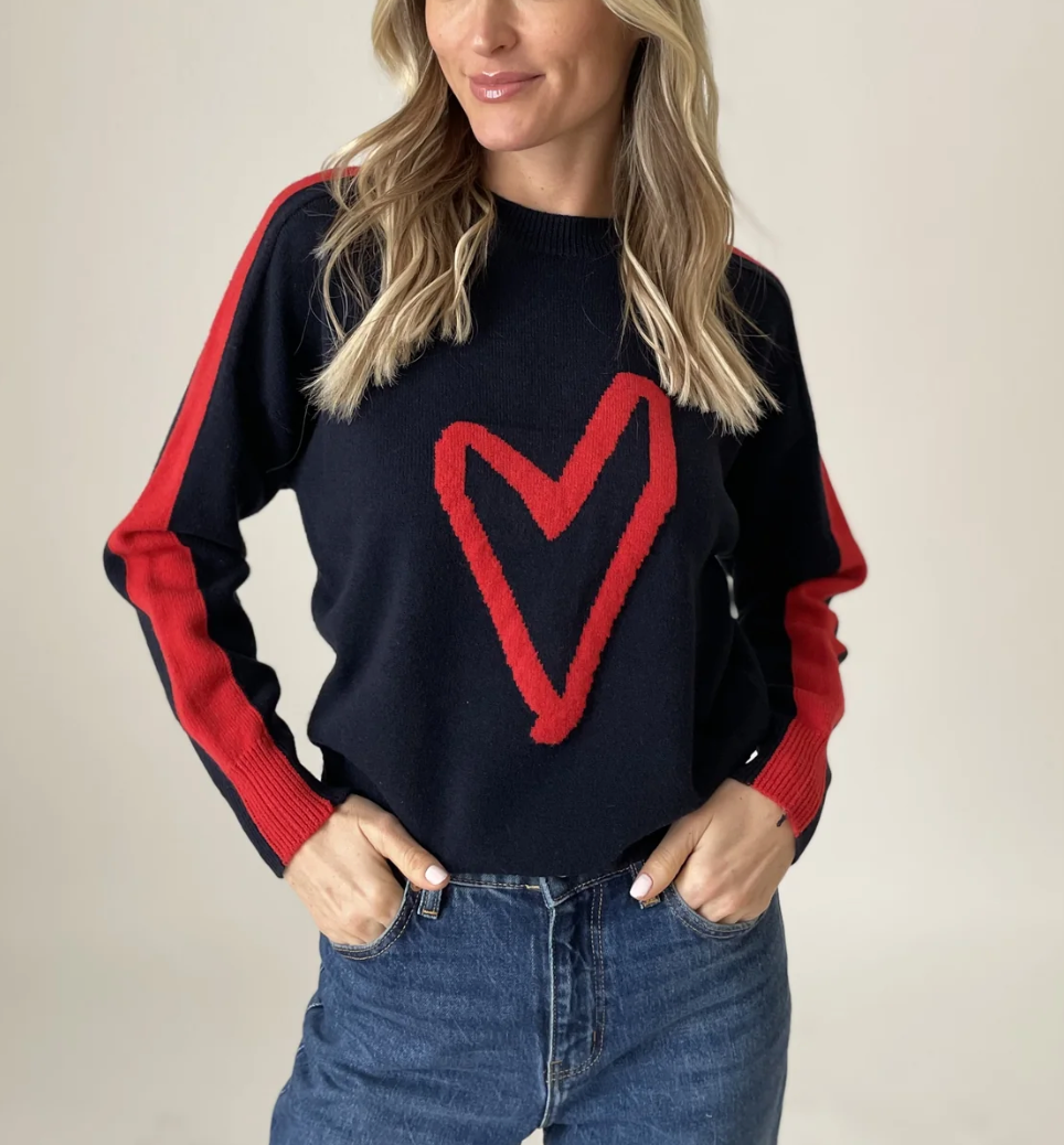Lottie Sweater red/navy