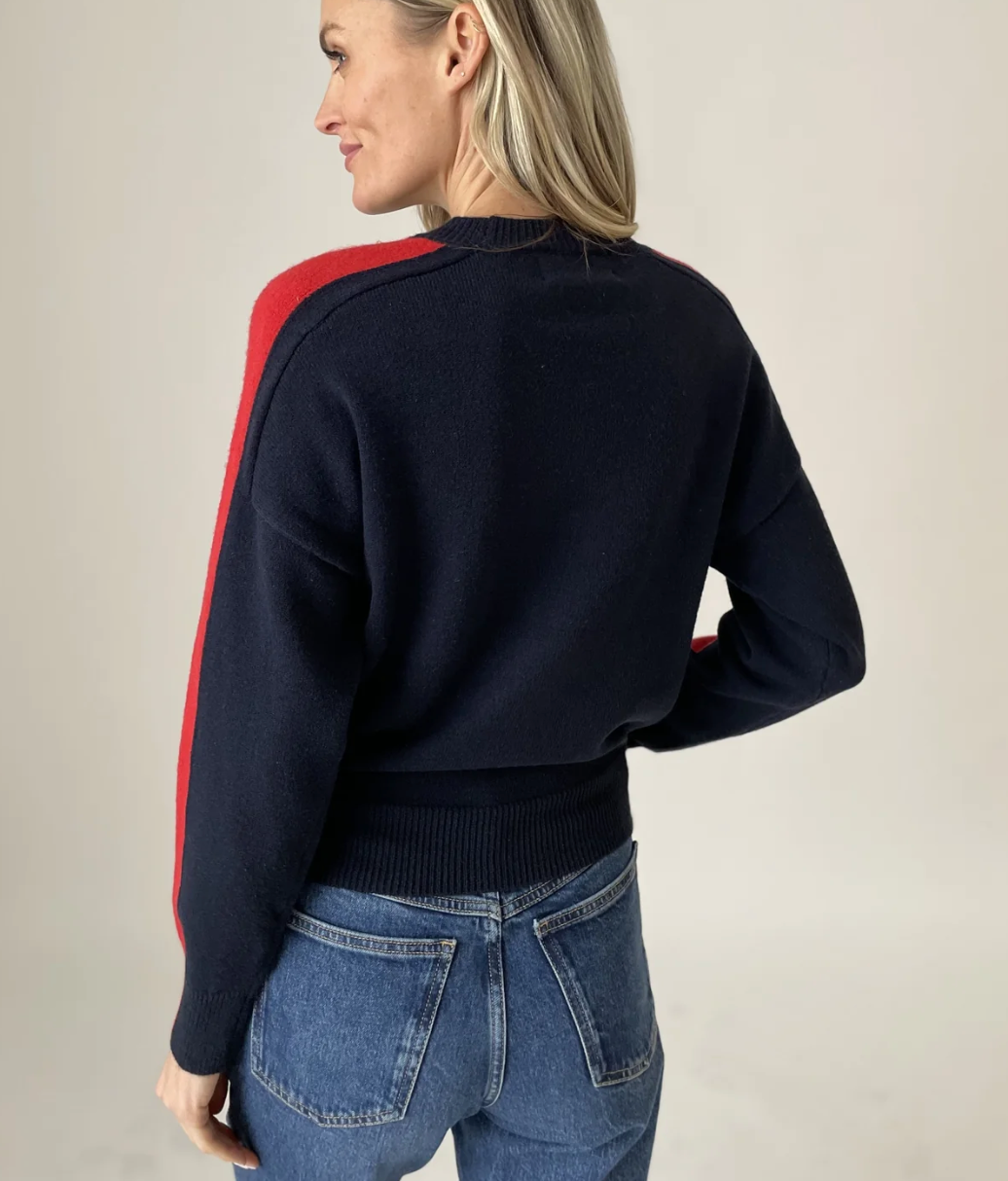 Lottie Sweater red/navy