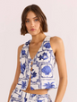 Sylvie Keyhole Top, Postcard Floral