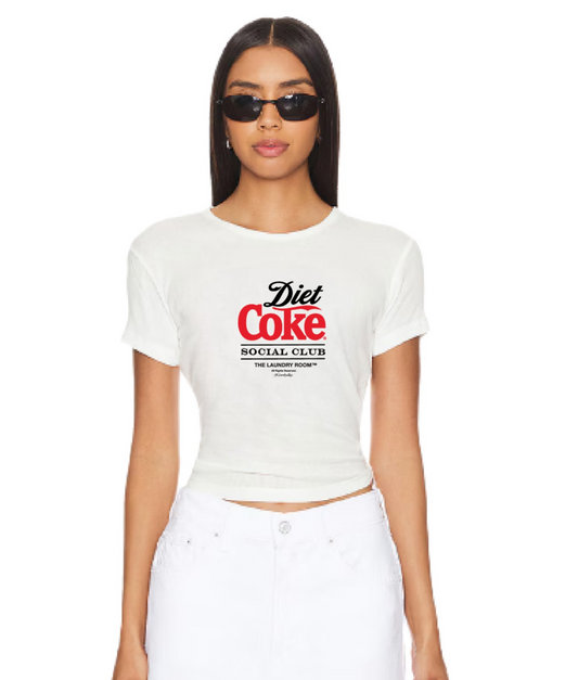 Diet Coke Social Club - Baby Tee - White