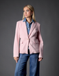 Helen Blazer Pink with Denim Insert