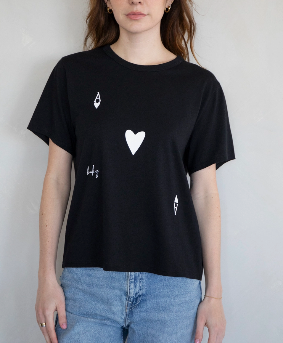 Ace Of Hearts Tee - Ivory