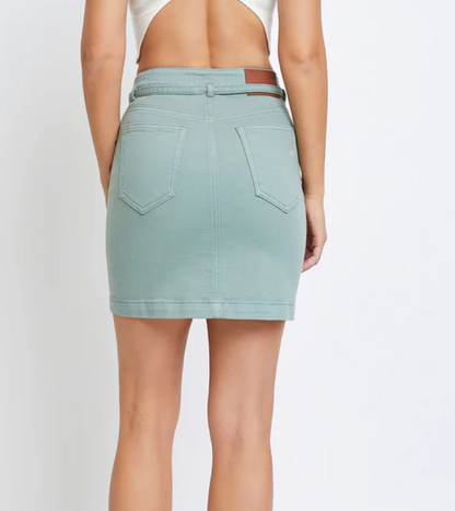 Peyton High Rise Mini Skirt w/ Tie