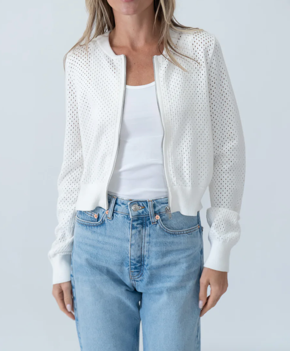 Laurel Crochet Zip-Up