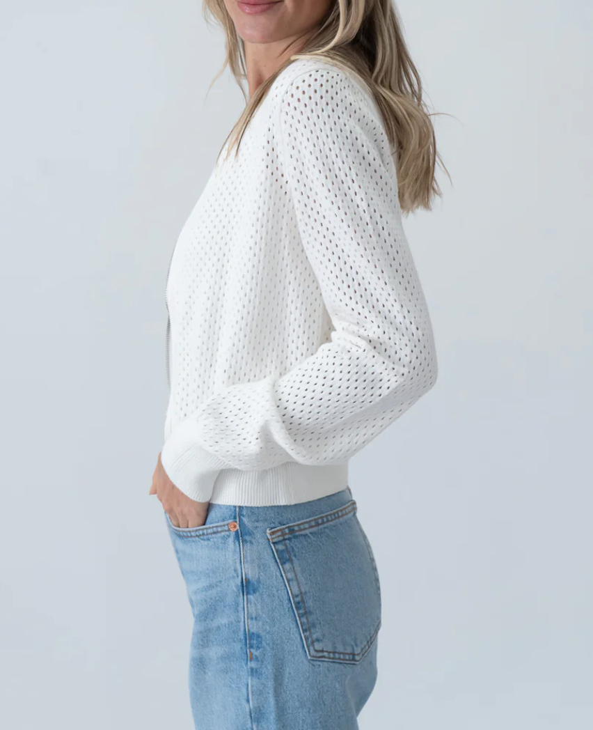 Laurel Crochet Zip-Up