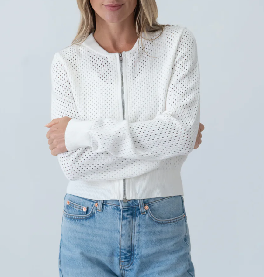 Laurel Crochet Zip-Up