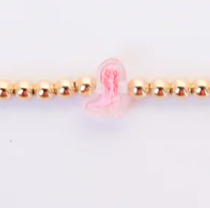 Boot BB Bead Bracelet - Pink