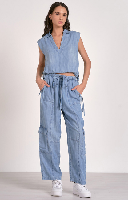 Denim Blue Cargo Pant