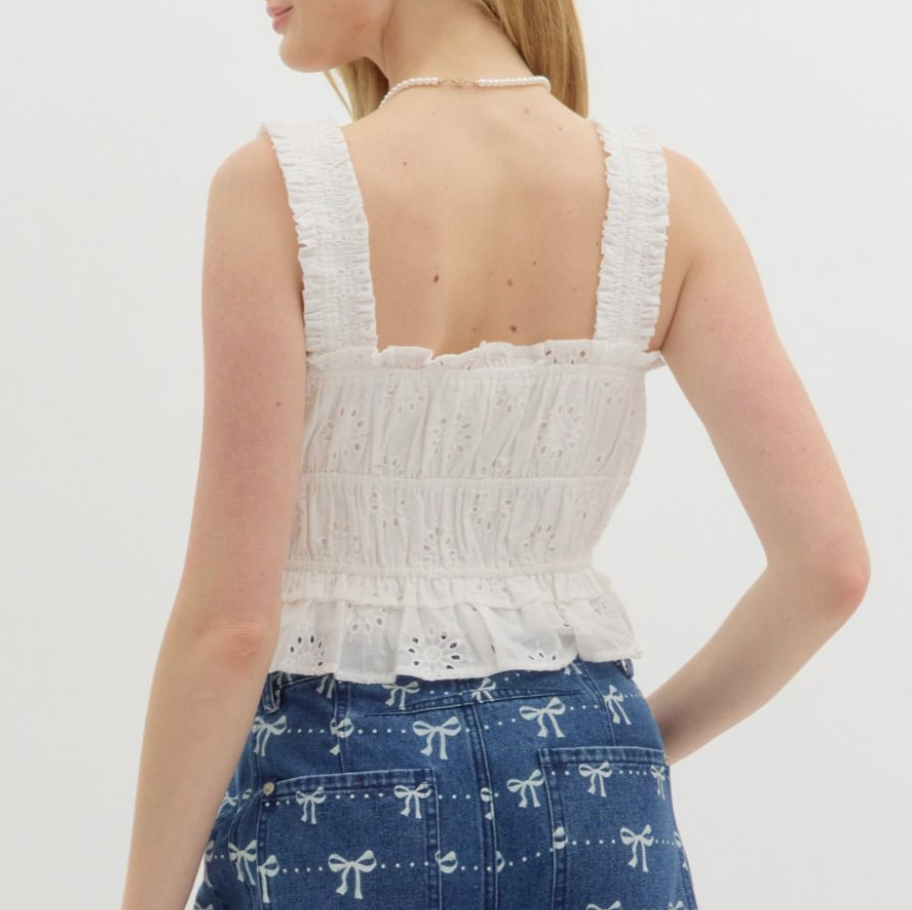 Eyelet Bows Tank