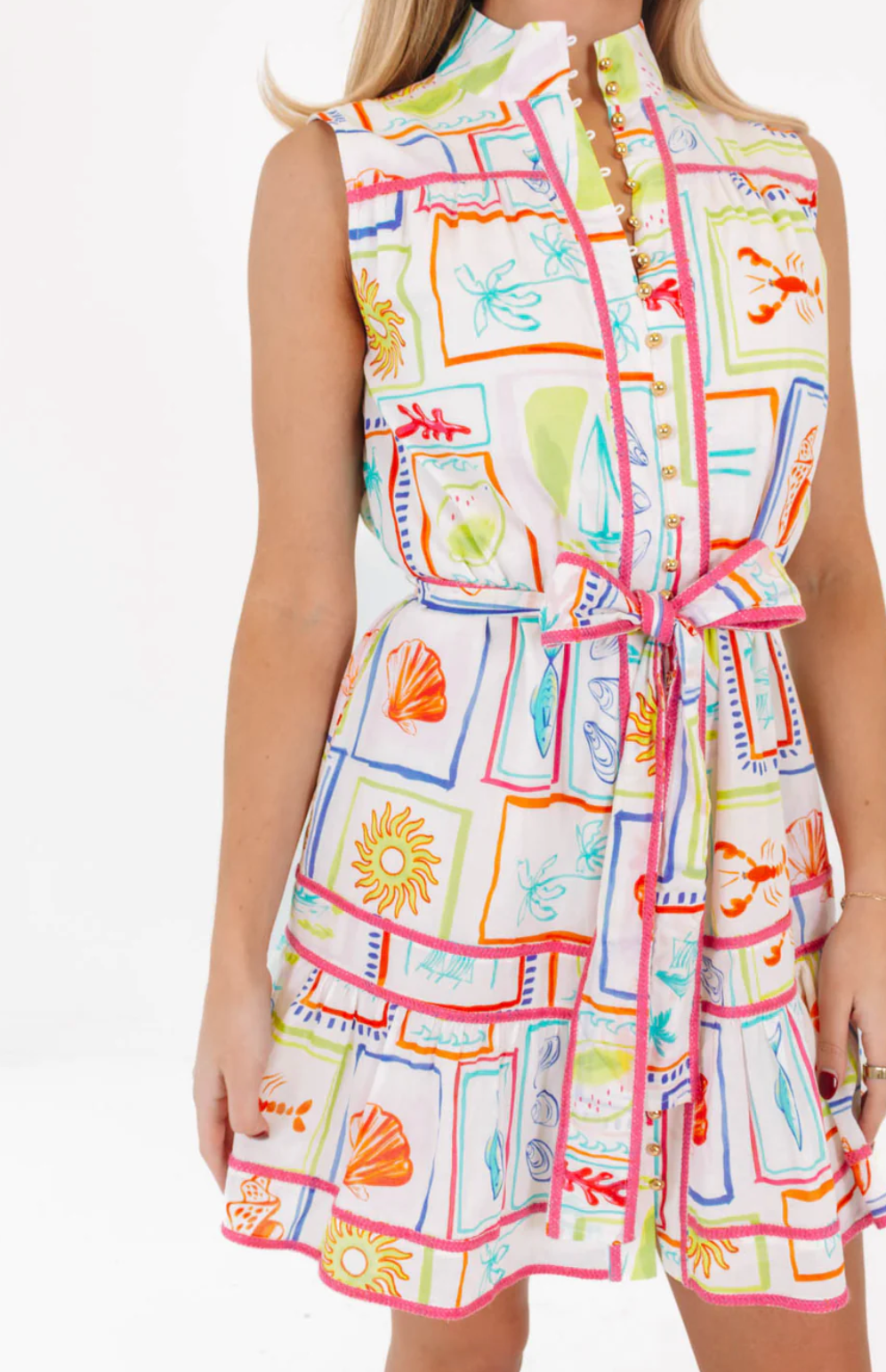Lucia Sleeveless Tie Dress