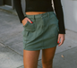 Cargo Micro Skirt - Green