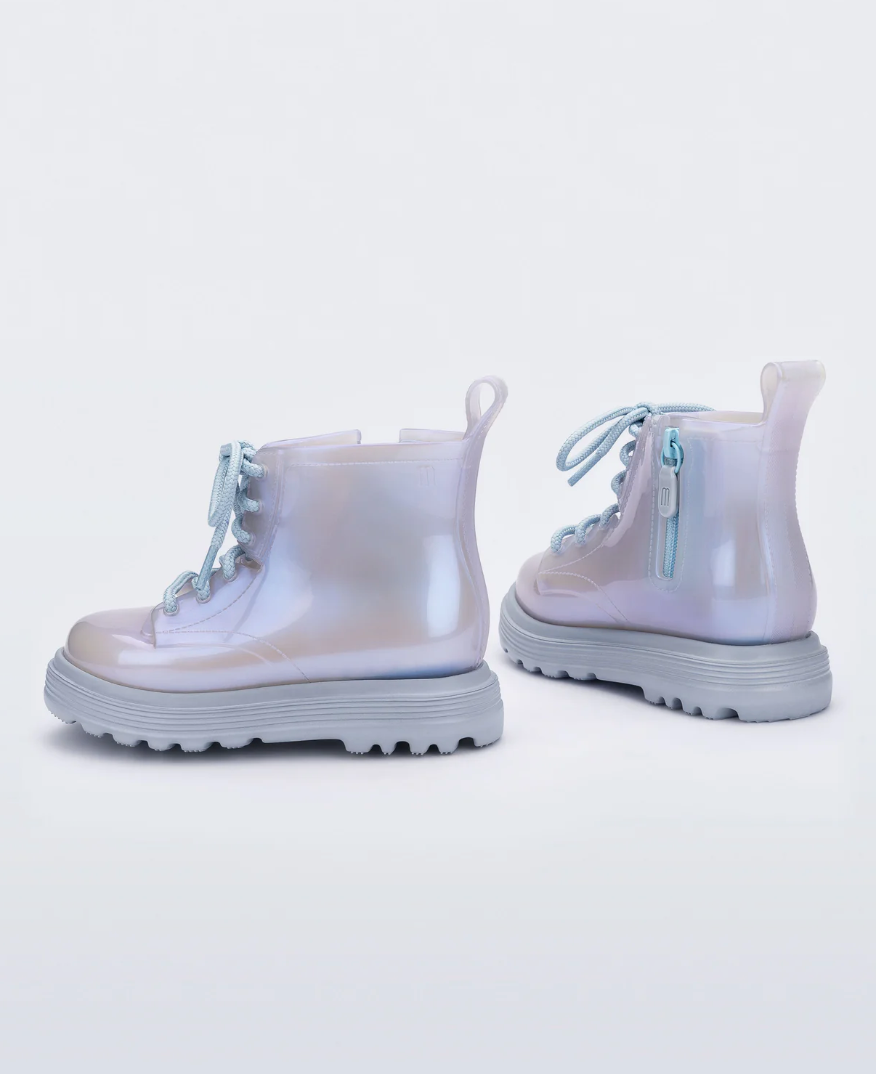 Mini Melissa Coturno - Blue Glitter