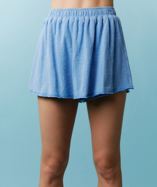 Mineral Washed Cotton Basic Skort
