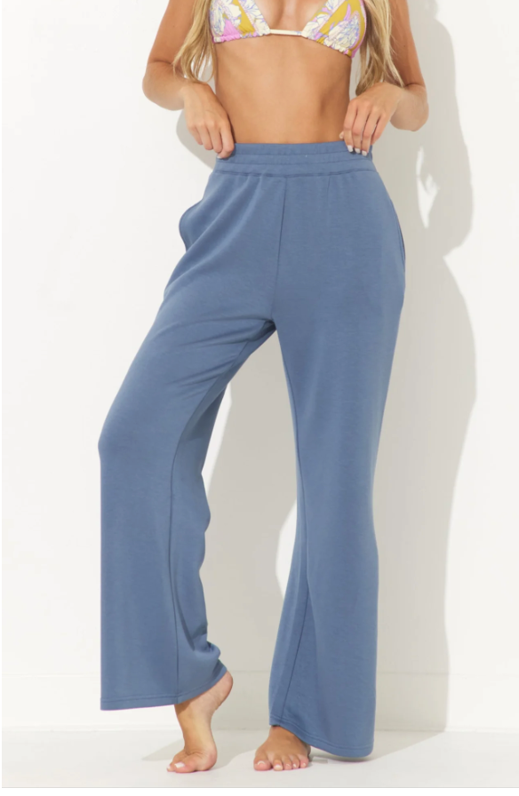 Blue Jean Cloud Fleece Quarter Zip & Pant Set