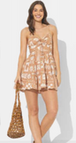Caramel Ocean Paradise Tiered Dress
