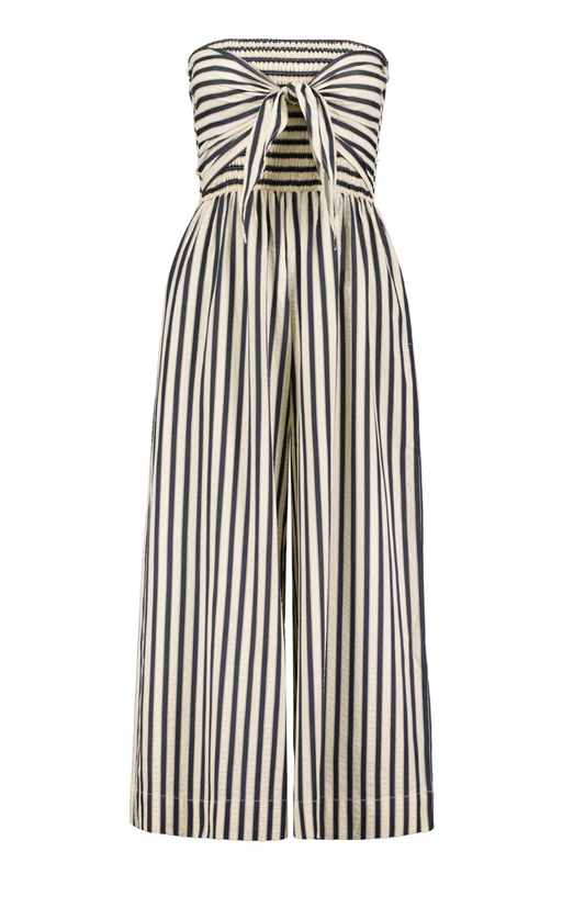 Elva Tie Front Strip Jumpsuit
