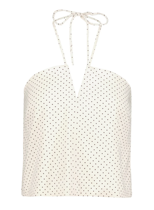 Seaside Halter Top- Micro Polka Dot