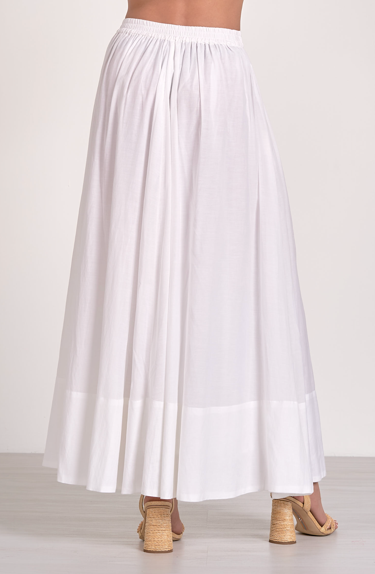 Midi A-line Skirt